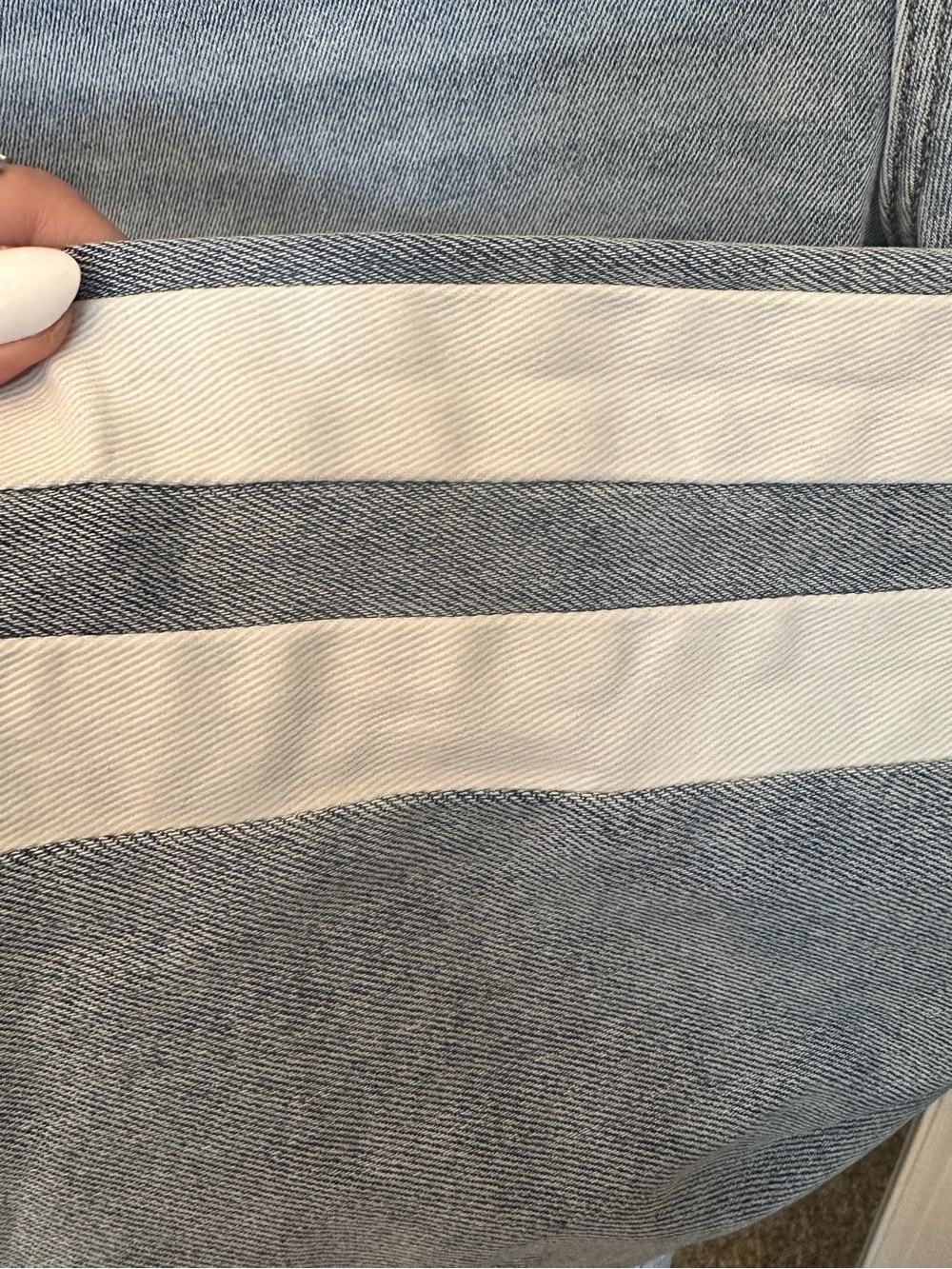 NWT🤍Risen Stripe Baggy Slouchy Jean 3/26 - Picture 6 of 10